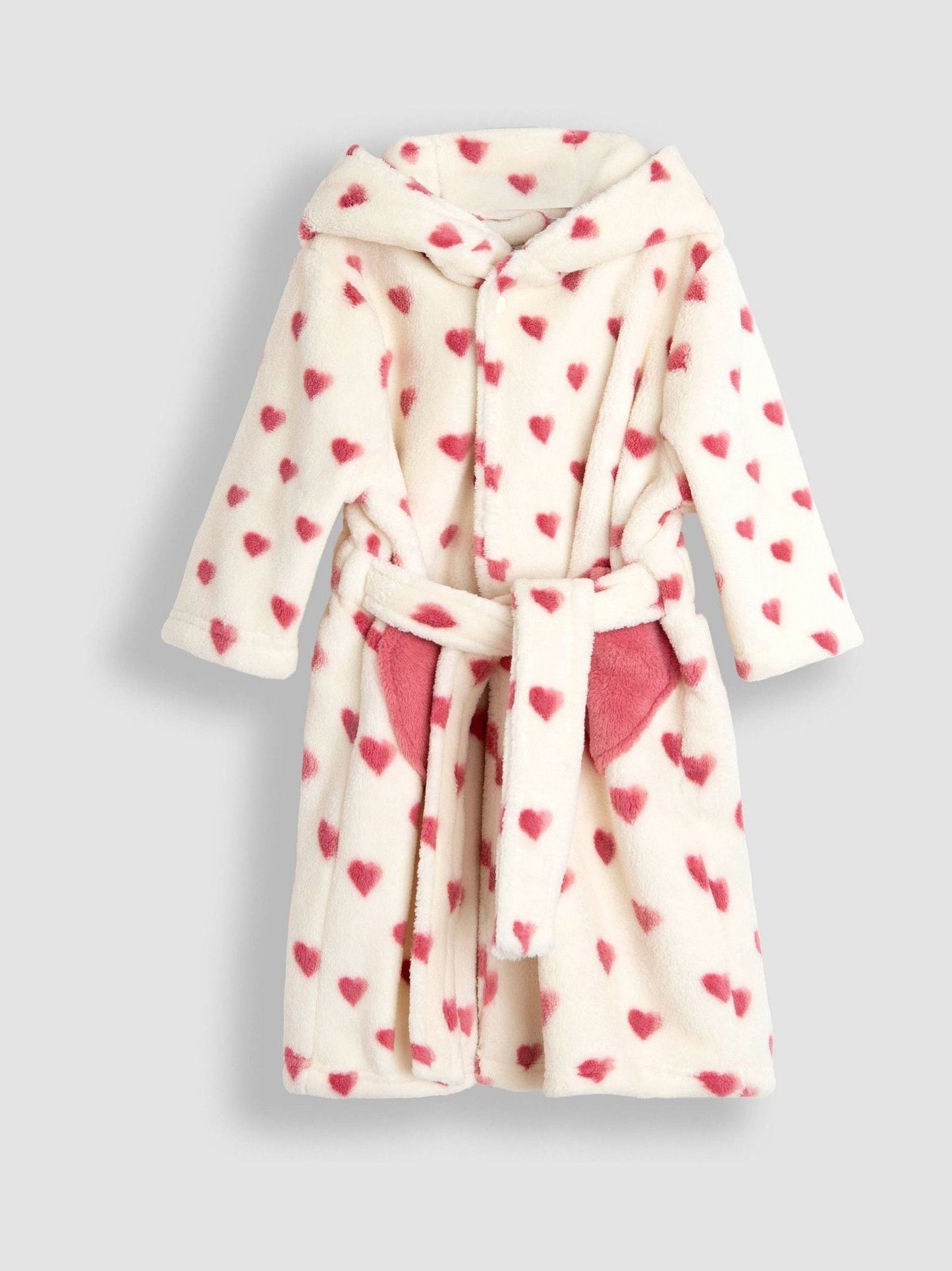 JoJo Maman Bébé Cream Heart Dressing Gown image 2