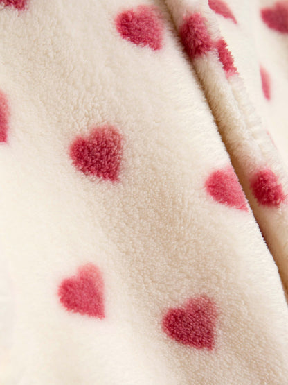JoJo Maman Bébé Cream Heart Dressing Gown image 4