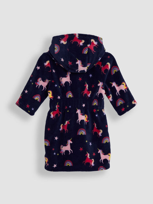 JoJo Maman Bébé Navy Unicorn Dressing Gown image 2
