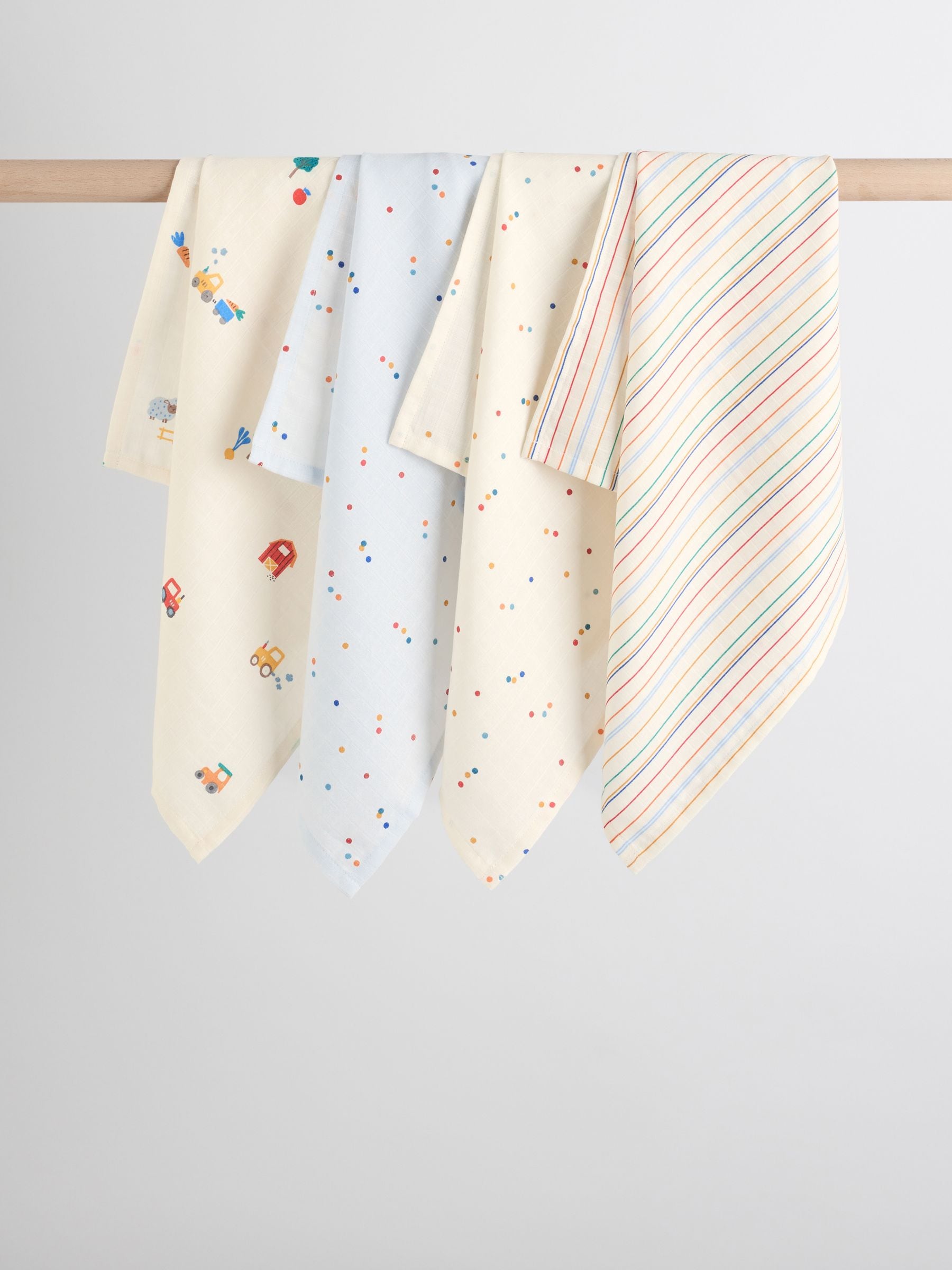 Bright Farm Baby Muslin Cloths 4 Pack image 1