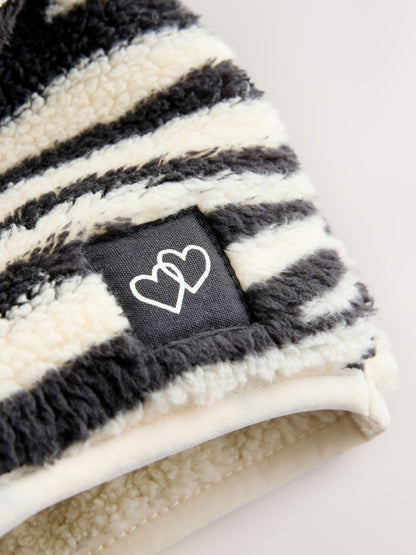 Black/White Zebra Print Half Zip Fleece (3mths-7yrs)