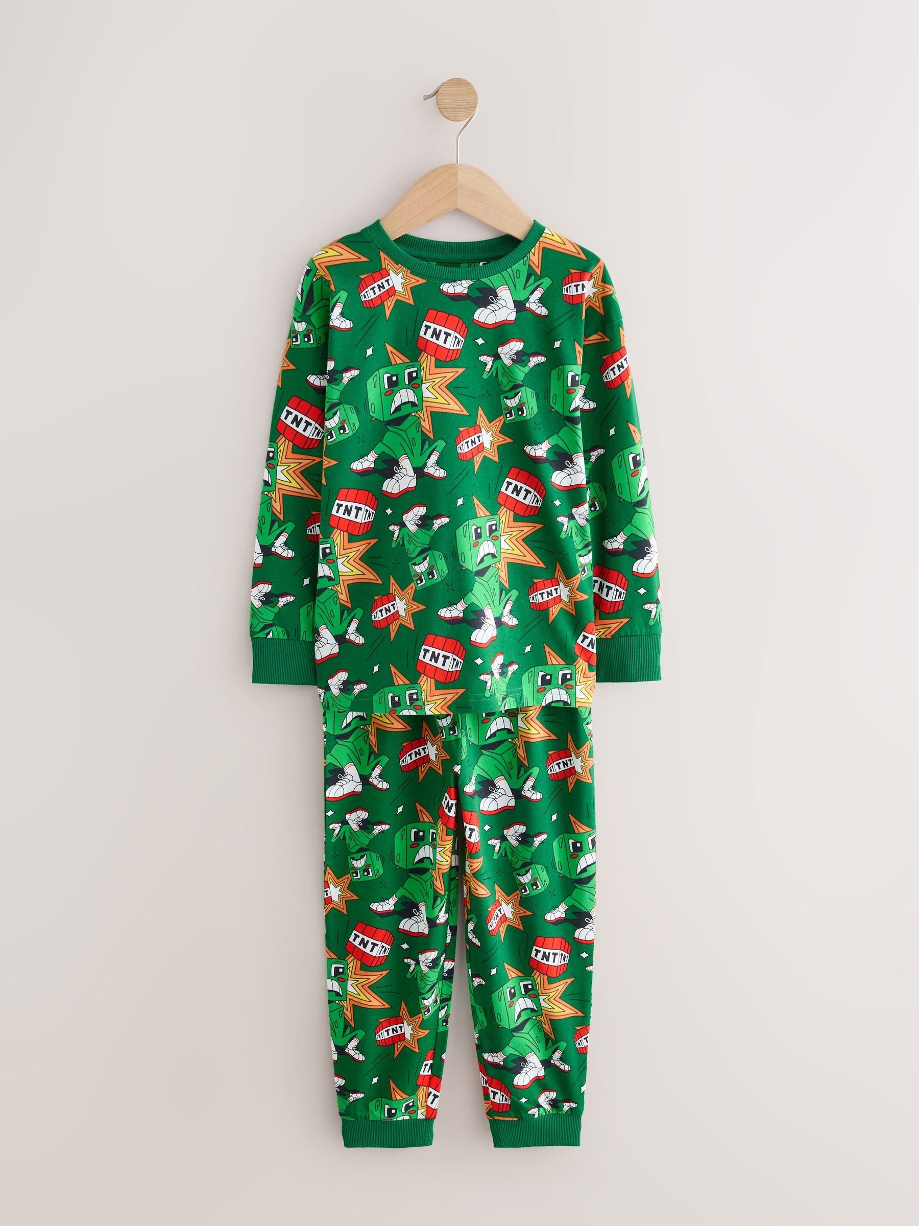 Dsiney Kidz - Green/Black Minecraft Jogger Pyjamas 2 Pack (5-16yrs) image 9