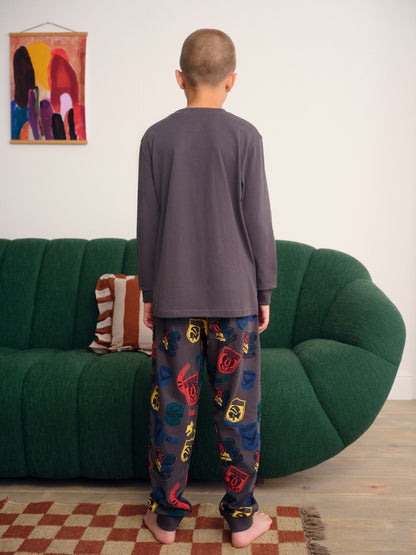 Grey/Blue Harry Potter Single Pyjamas (4-16yrs) image 3