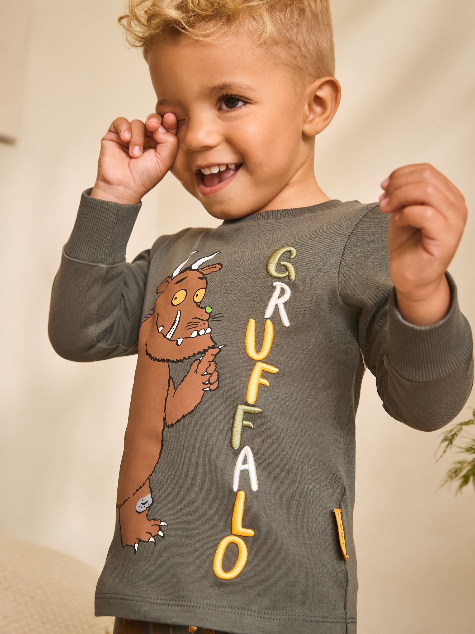 Dsiney Kidz - Charcoal Grey/Brown Gruffalo Single Snuggle Pyjamas (9mths-9yrs) image 2