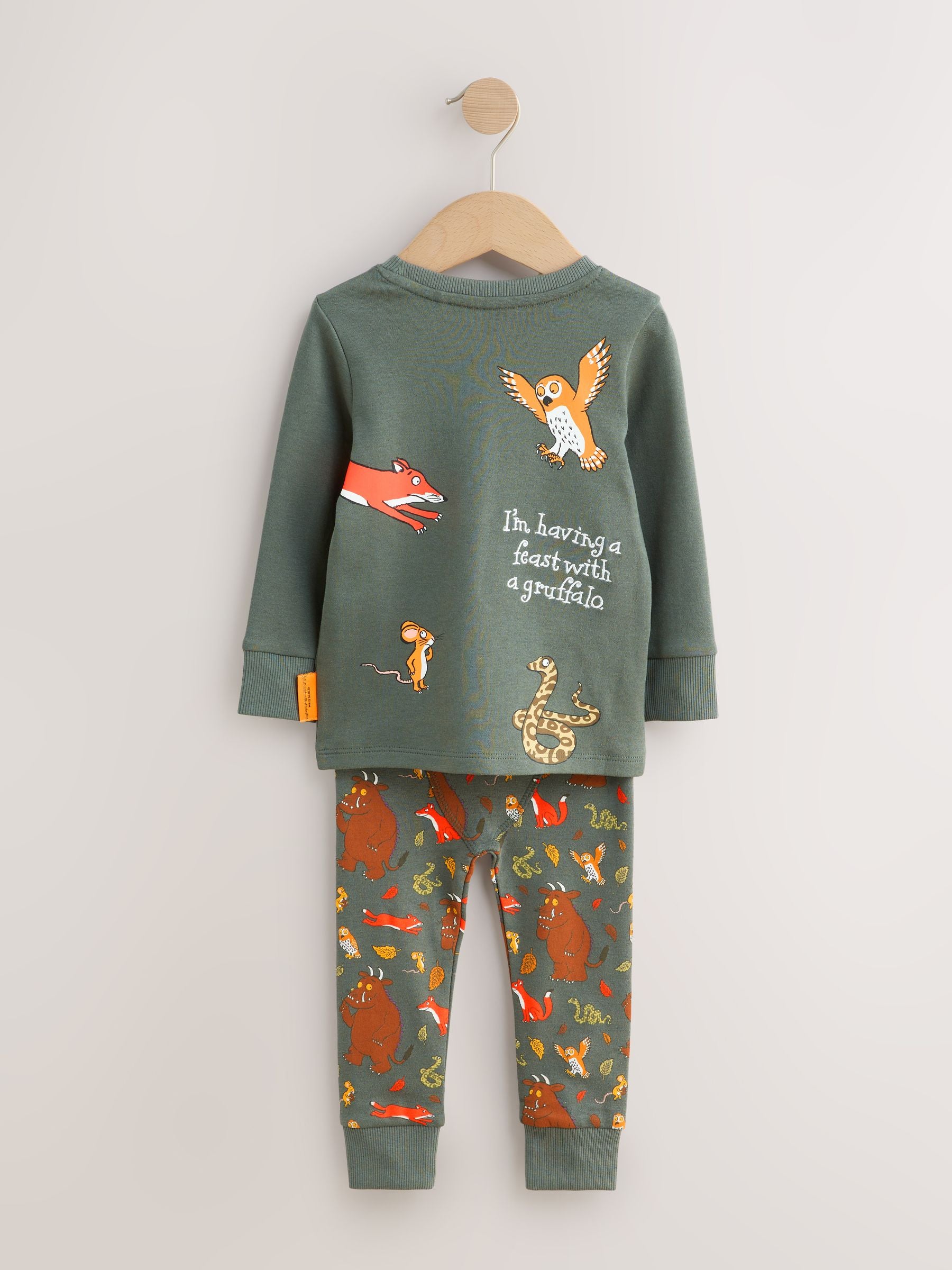 Dsiney Kidz - Charcoal Grey/Brown Gruffalo Single Snuggle Pyjamas (9mths-9yrs) image 6