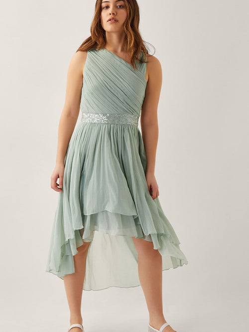 Dsiney Kidz - Monsoon Green Abigail One-Shoulder Prom Dress image 1