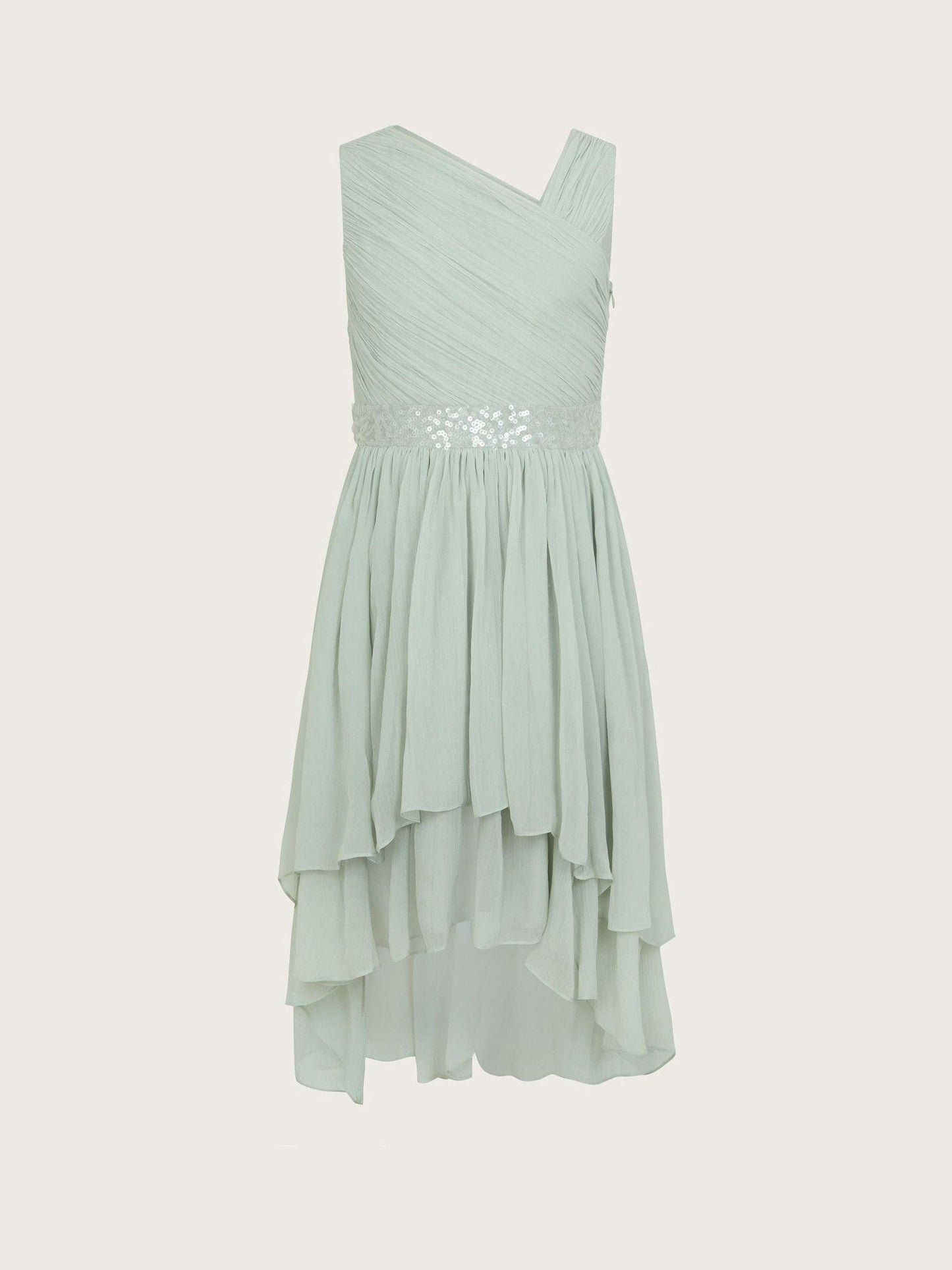 Monsoon Green Abigail One-Shoulder Prom Dress image 2