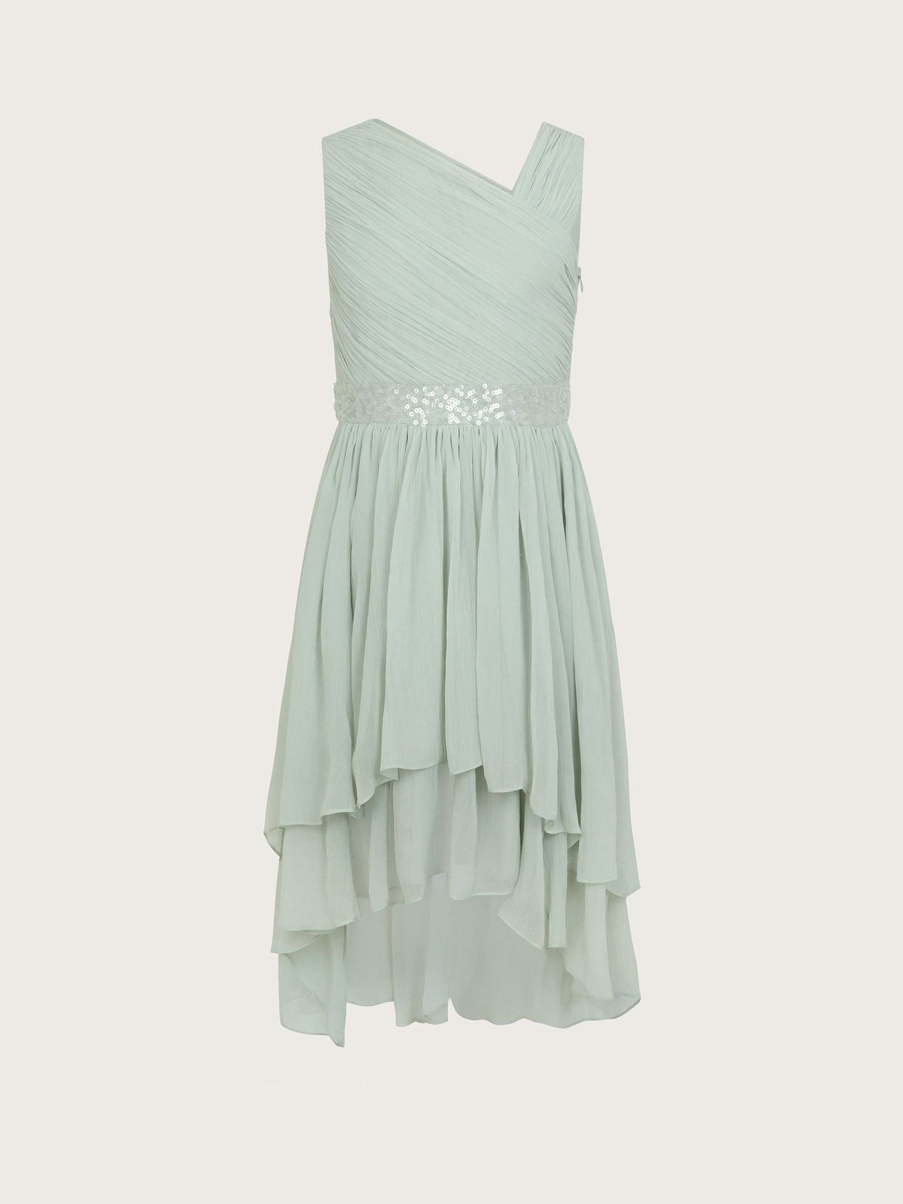 Monsoon Green Abigail One-Shoulder Prom Dress image 2