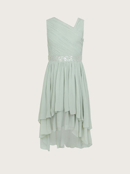 Monsoon Green Abigail One-Shoulder Prom Dress image 2