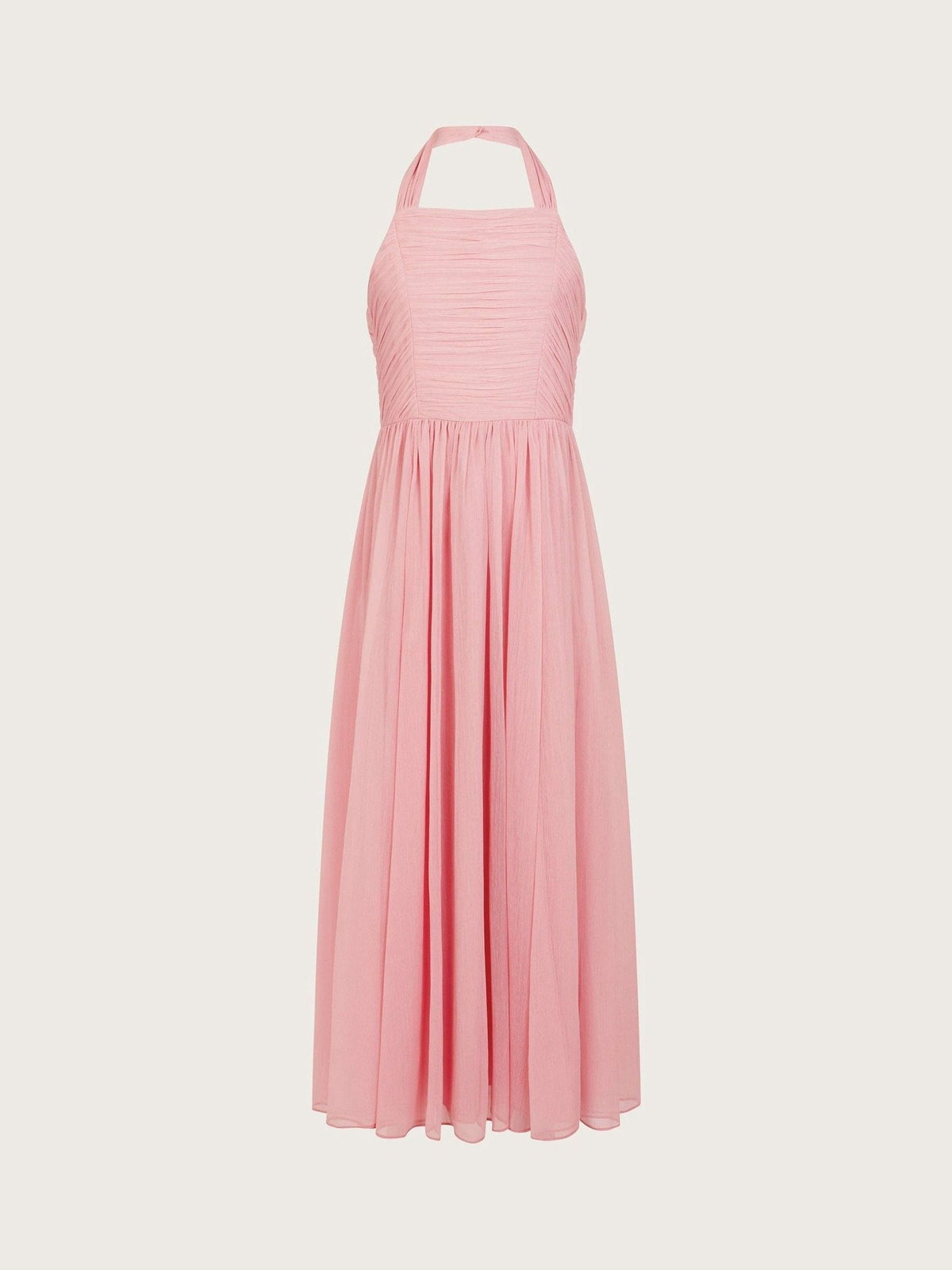 Monsoon Pink Ayo Halter Prom Maxi Dress - image 1