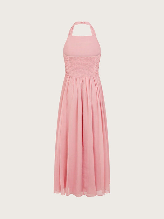 Monsoon Pink Ayo Halter Prom Maxi Dress - image 2