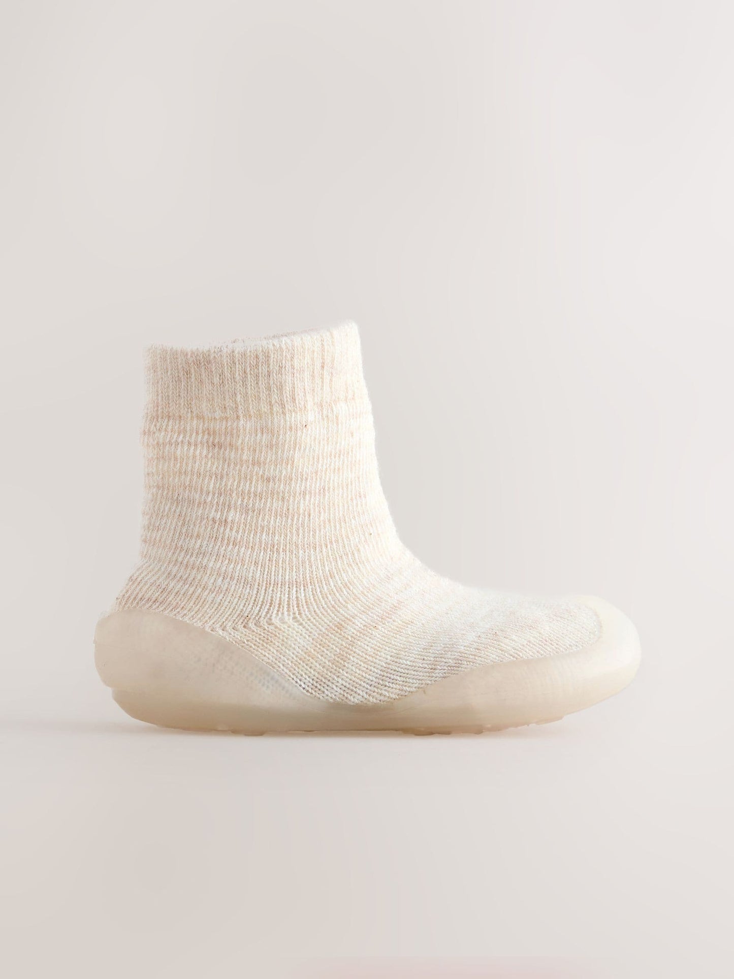 Neutral Stripe Crawler Sock Shoes image 5
