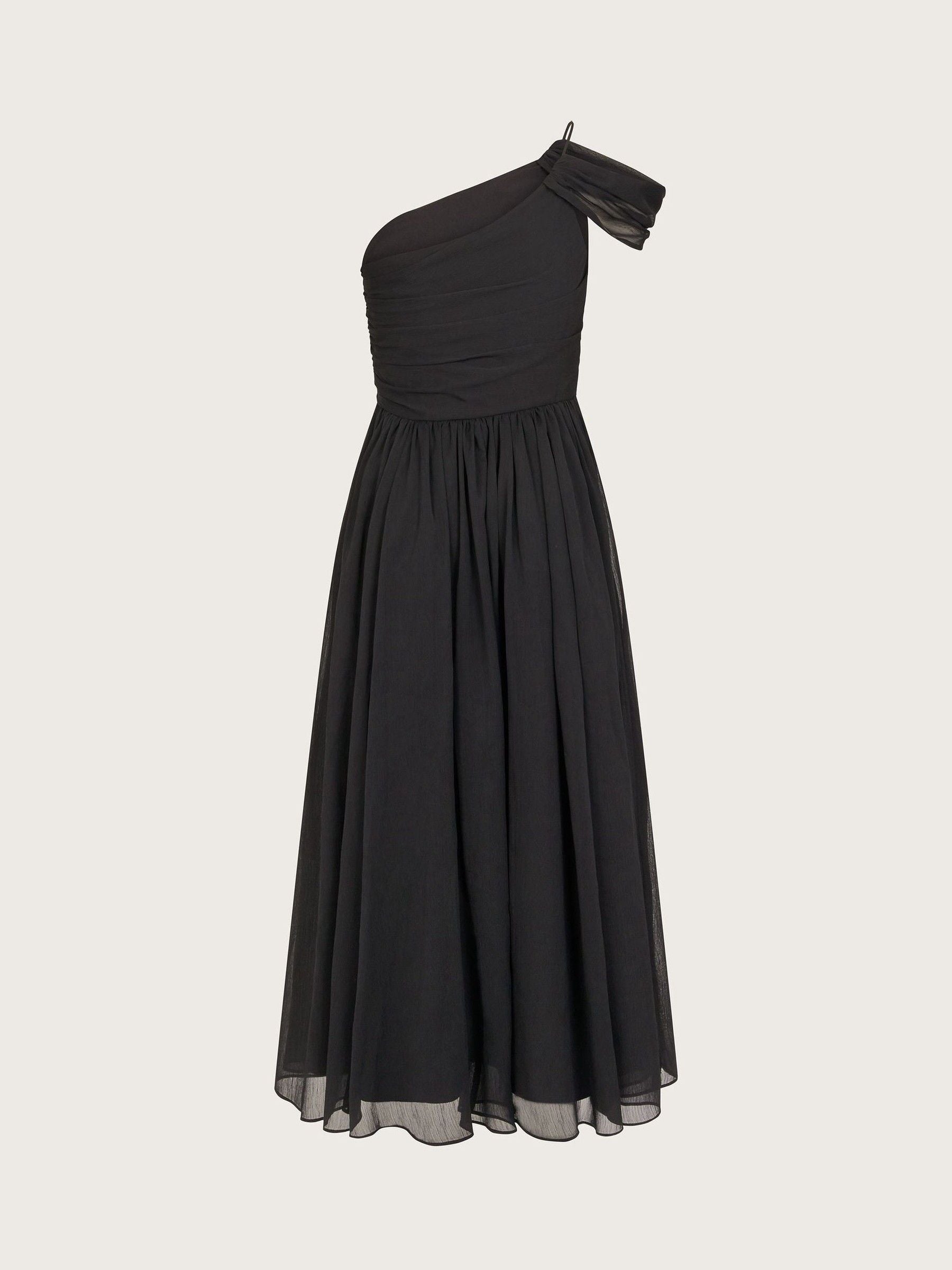 Monsoon Black Texas One Shoulder Prom Dress image 3