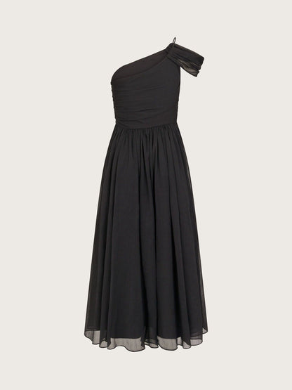 Monsoon Black Texas One Shoulder Prom Dress image 3