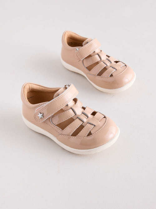 Mocha Brown Standard Fit (F) First Walker Fisherman Shoes image 1