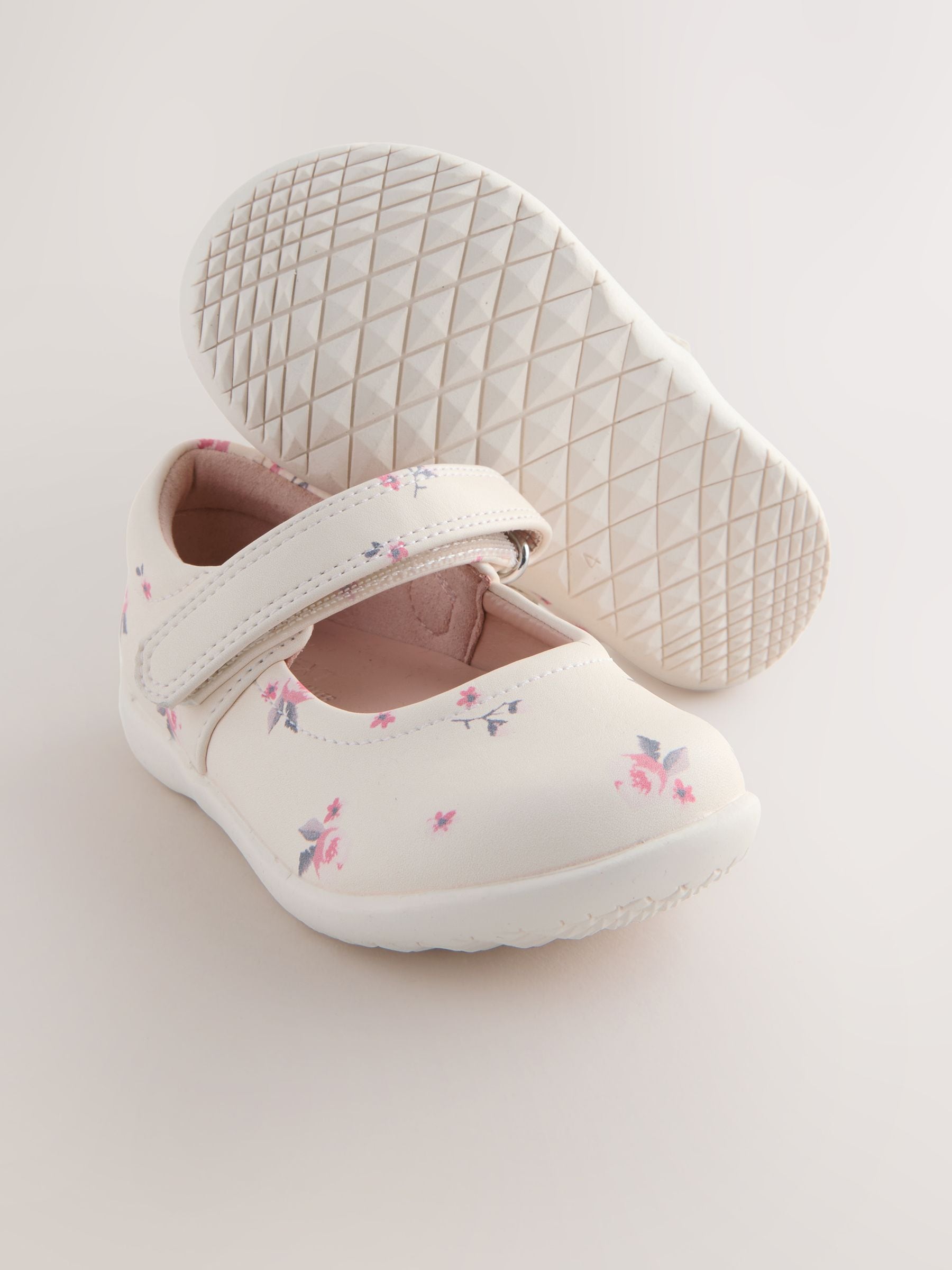 Neutral Wide Fit (G) First Walker Mary Jane Shoes image 3