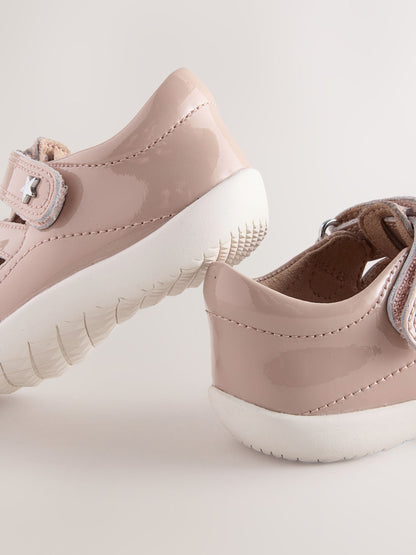 Mocha Brown Wide Fit (G) First Walker Fisherman Shoes image 3