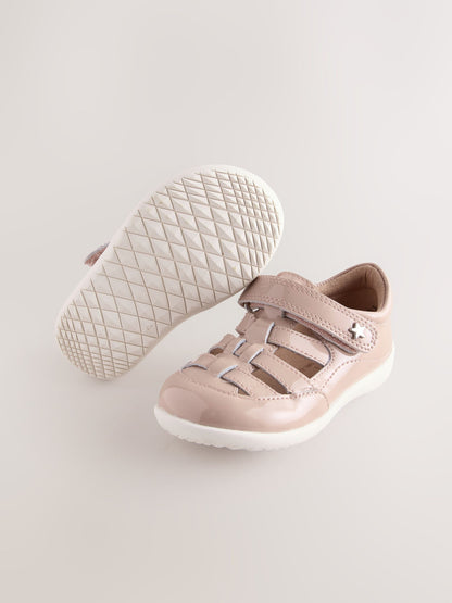 Mocha Brown Wide Fit (G) First Walker Fisherman Shoes image 5