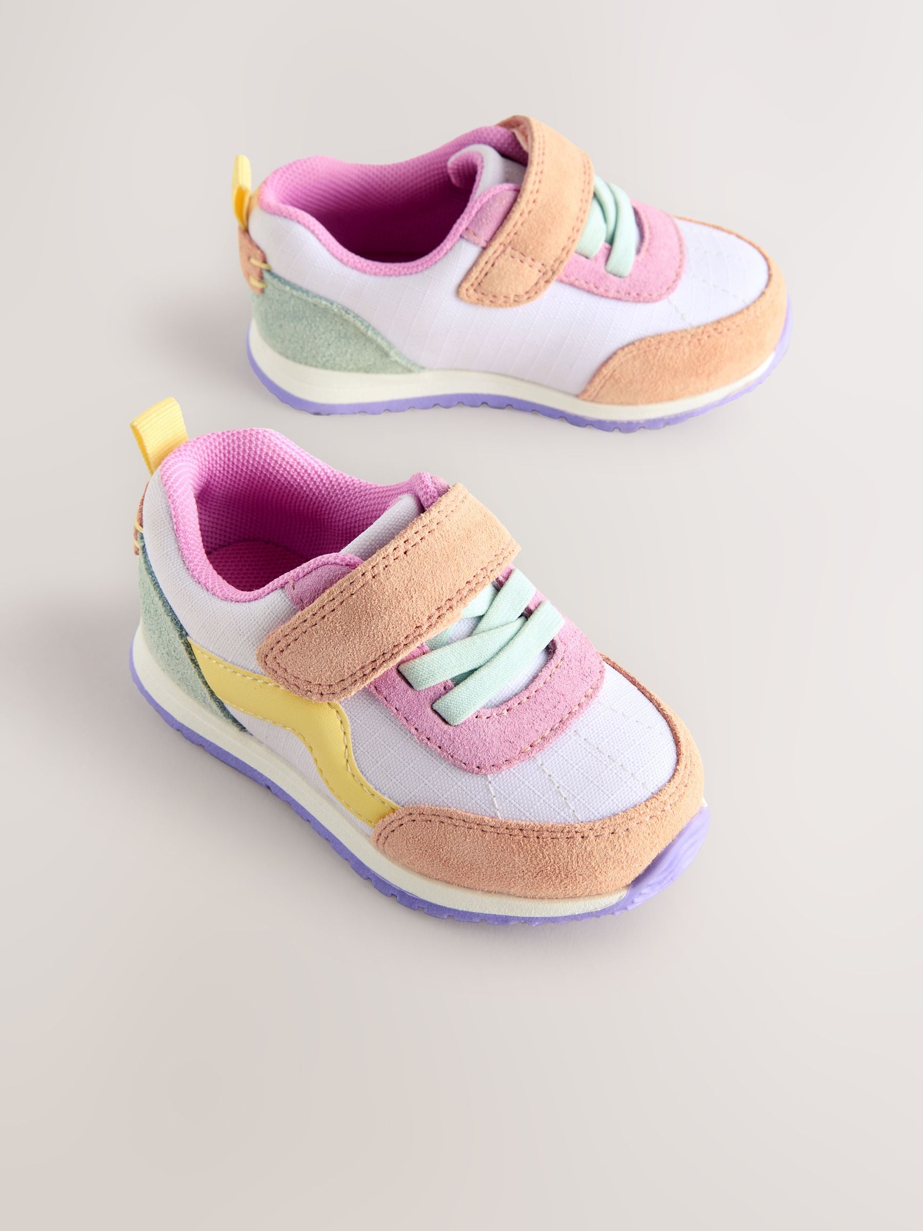 Multi Colourblock Standard Fit (F) First Walker Trainers image 1
