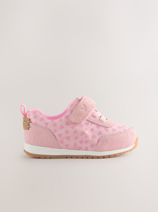 Pink/Red Standard Fit (F) First Walker Trainers image 2