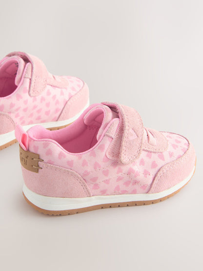 Pink/Red Standard Fit (F) First Walker Trainers image 3