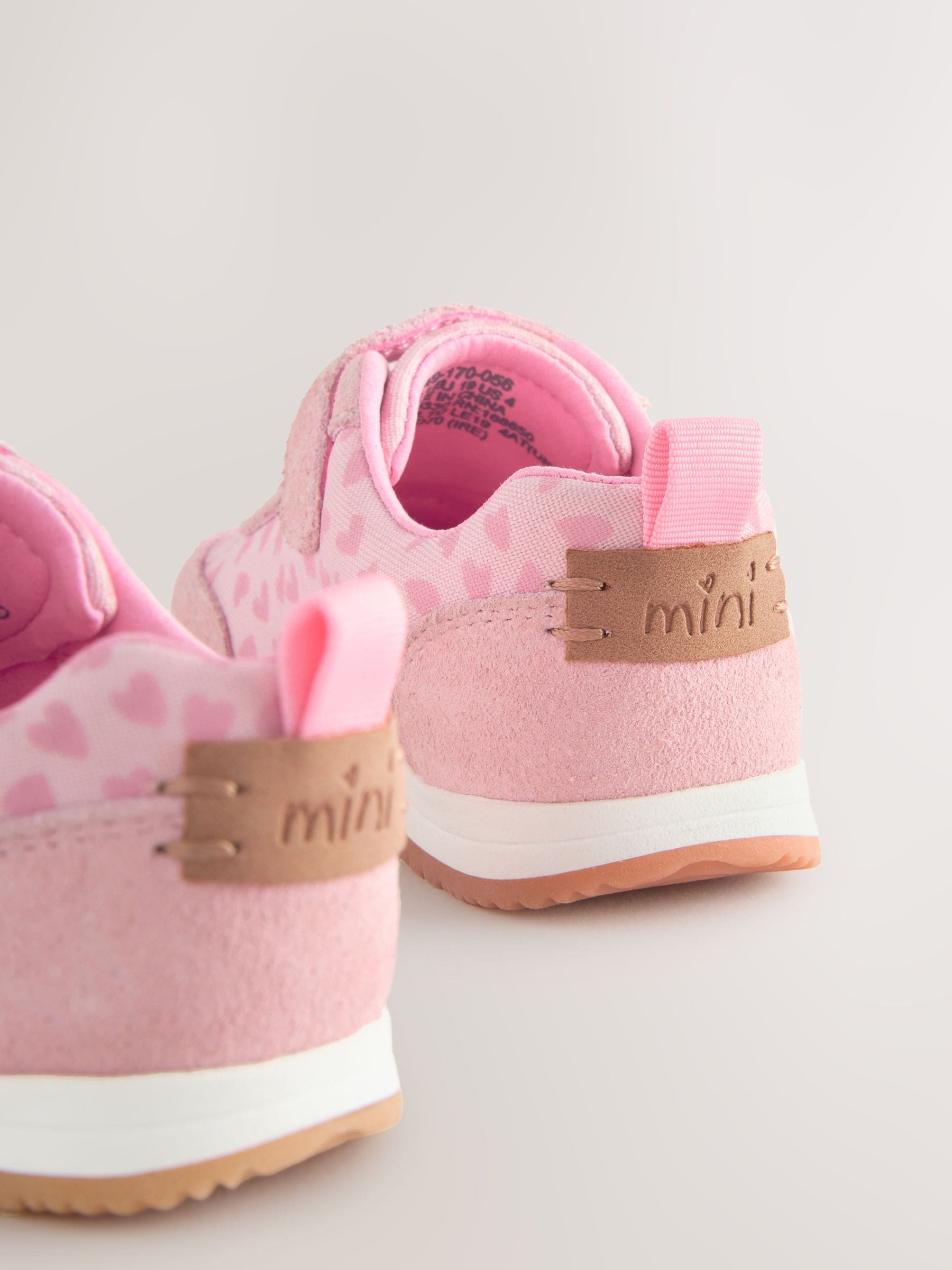 Pink/Red Standard Fit (F) First Walker Trainers image 4