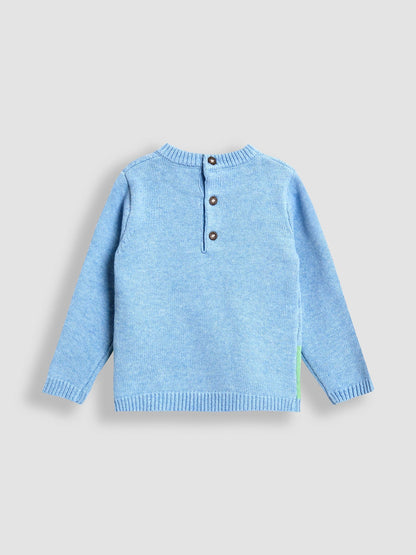 Dsiney Kidz - JoJo Maman Bébé Blue The Gruffalo Scene Jumper image 2