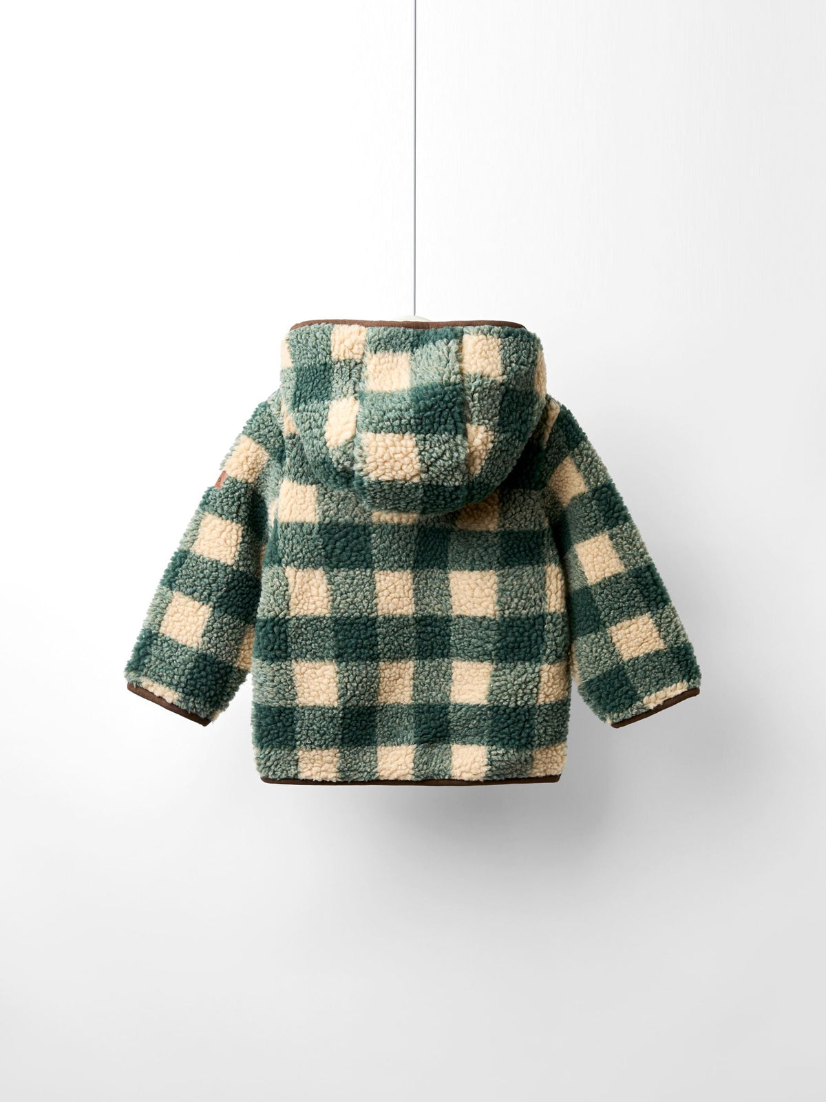 Dsiney Kidz - JoJo Maman Bébé Green Highland Cow Appliqué Half Zip Borg Jacket image 3