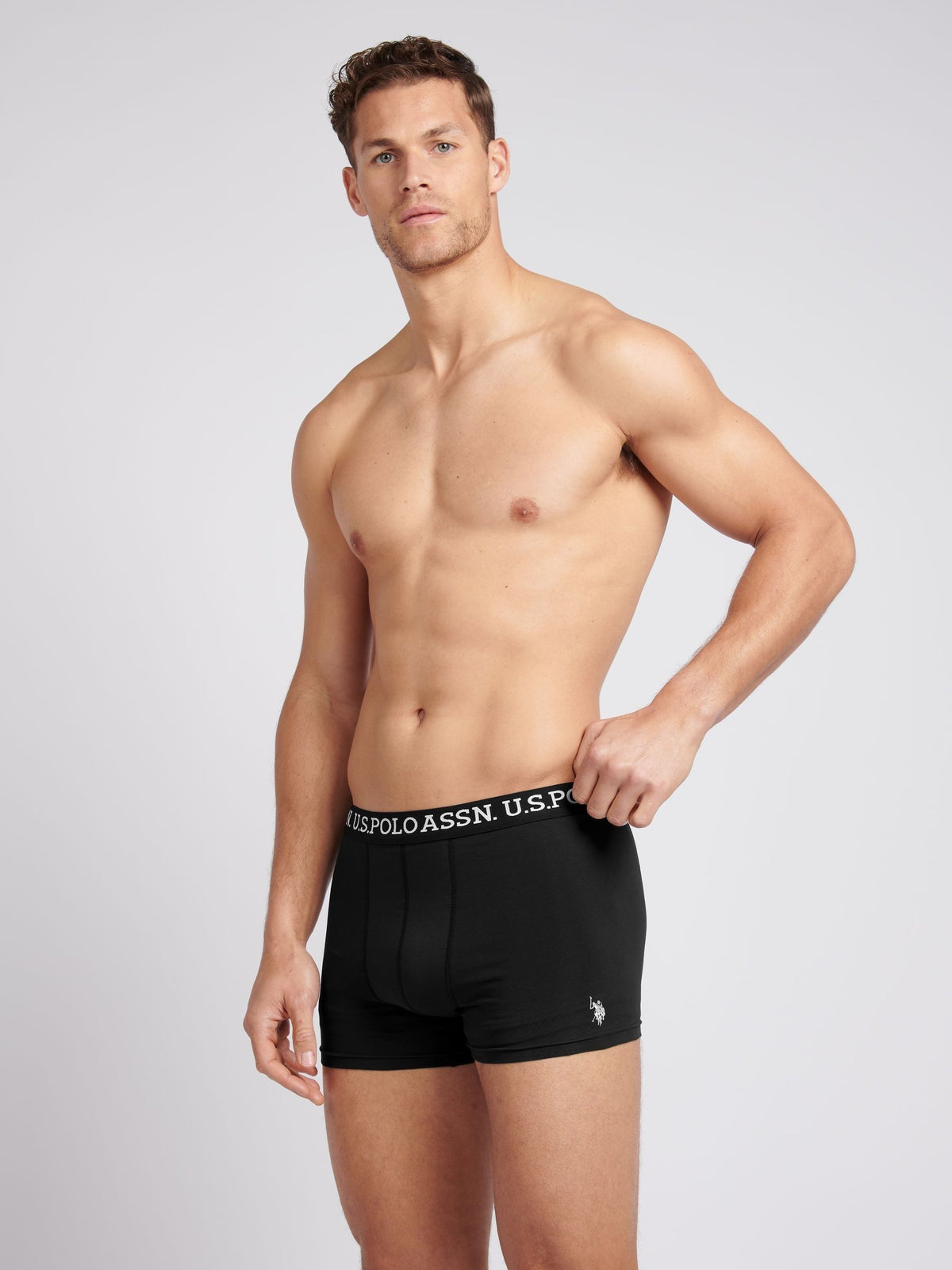 Dsiney Kidz - U.S. Polo Assn. Black Mens Boxer Shorts 3 Pack image 3