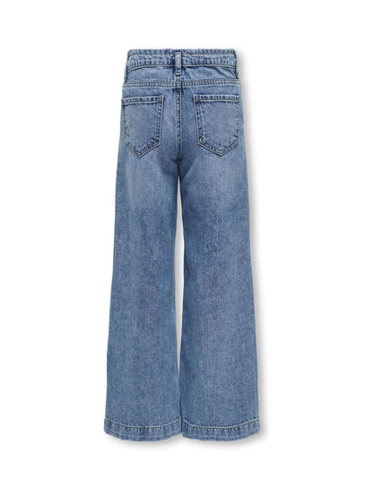 Dsiney Kidz - ONLY KIDS Blue Wide Leg Comet Denim Jeans image 3