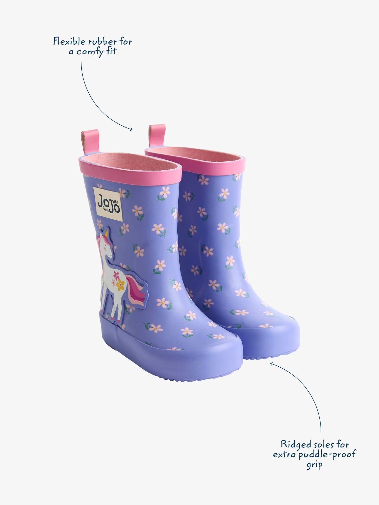 JoJo Maman Bébé Purple Unicorn Unicorn Wellies image 3