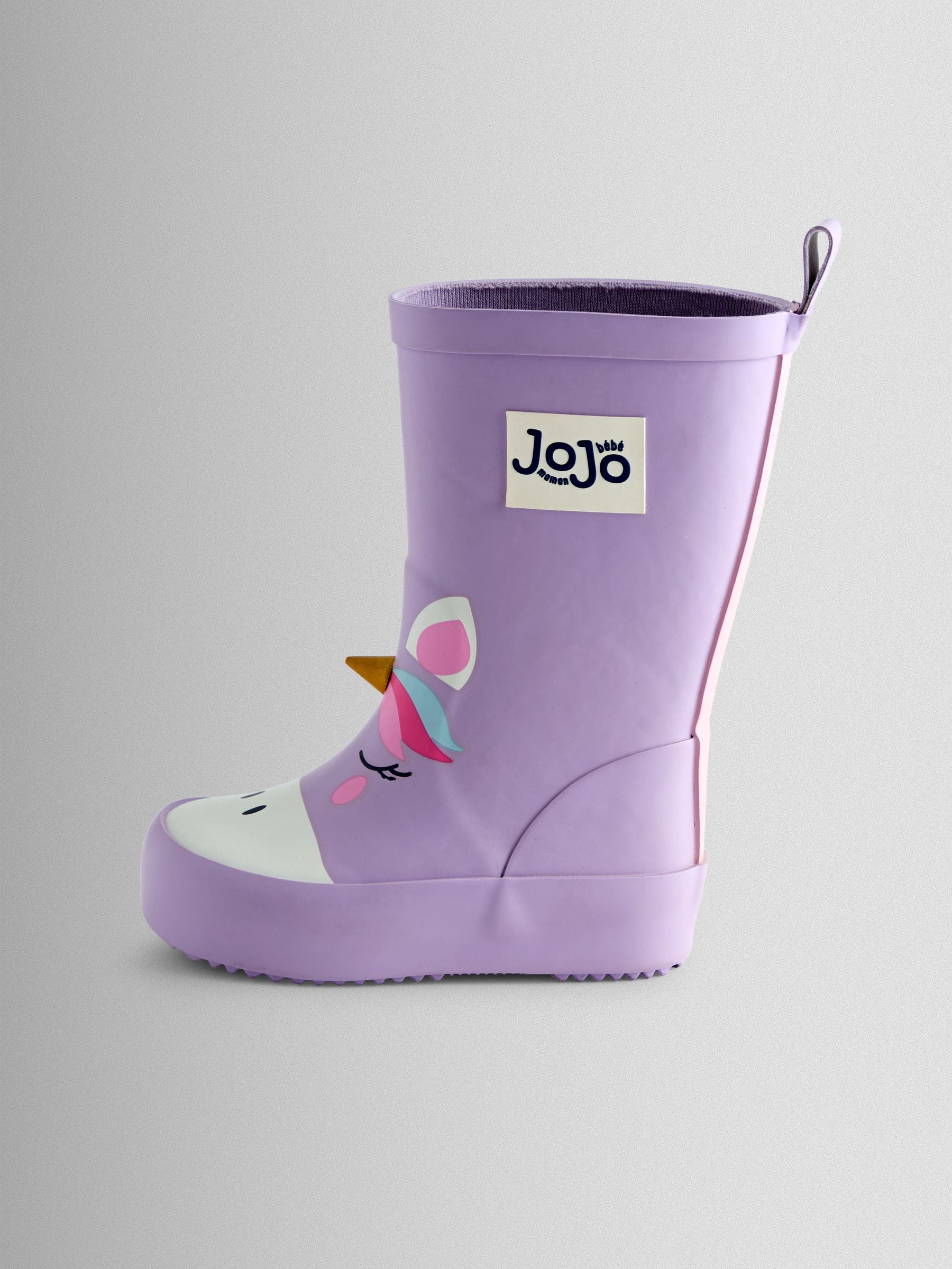 JoJo Maman Bébé Lilac Unicorn Print Short Wellies image 5
