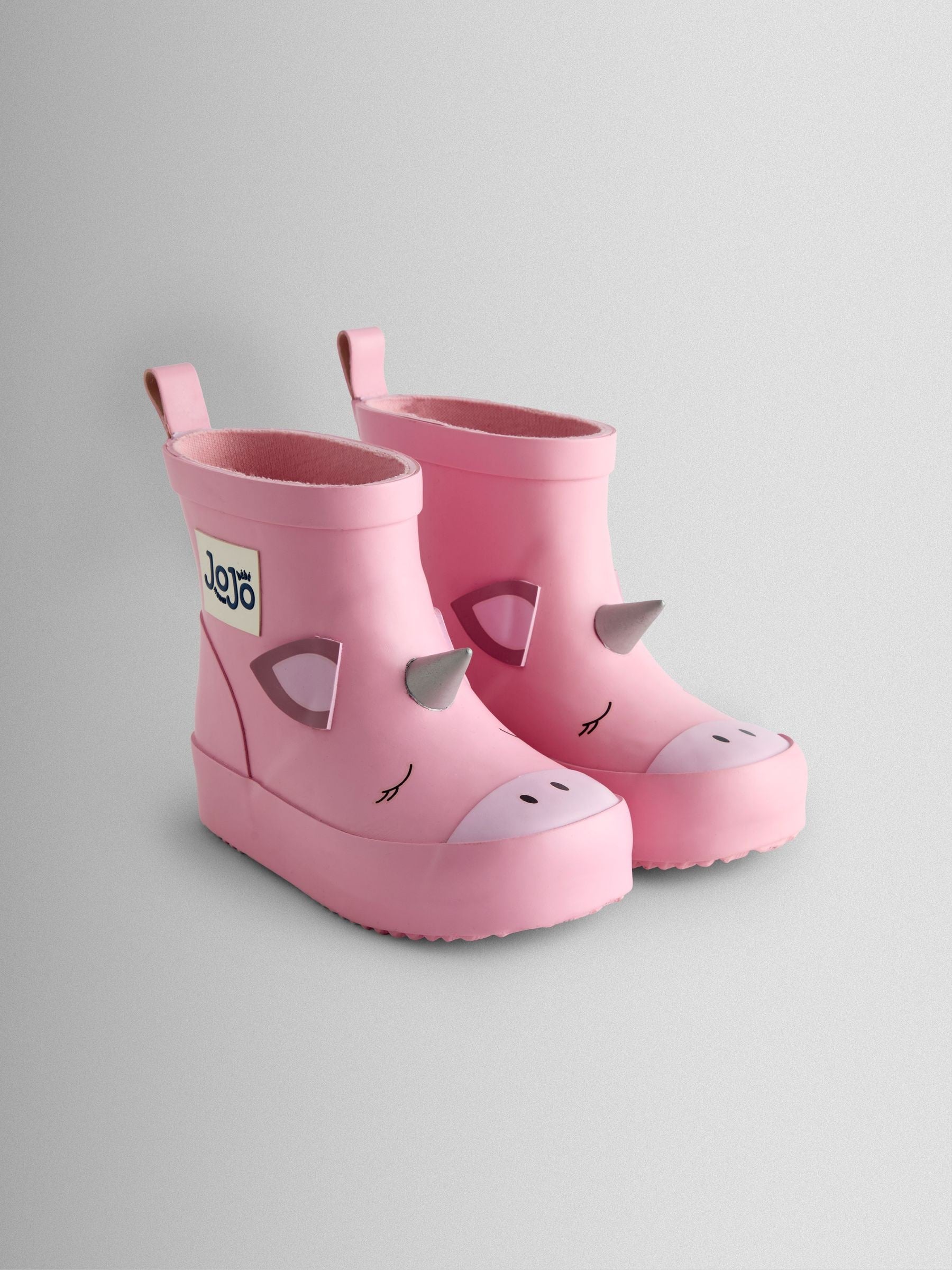 JoJo Maman Bébé Pink Print Short Wellies image 1