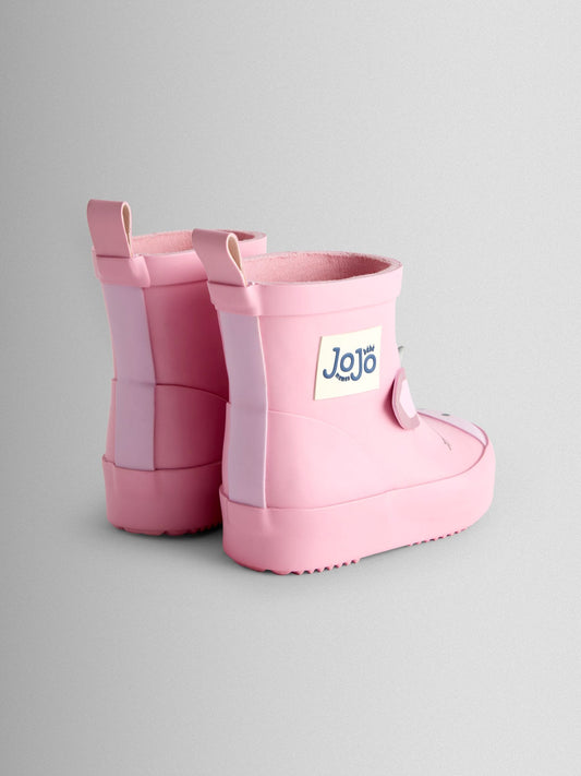 JoJo Maman Bébé Pink Print Short Wellies image 2