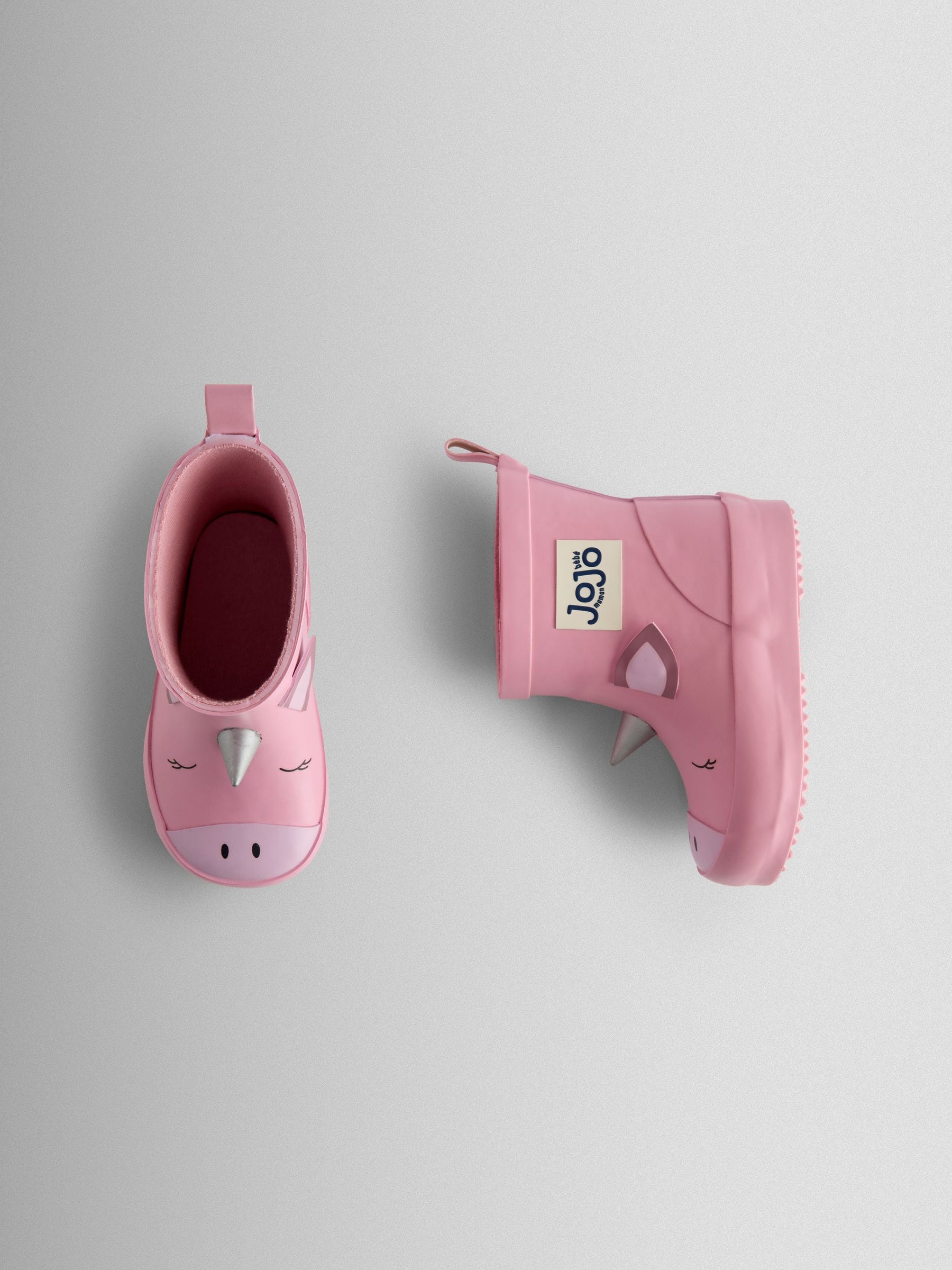 JoJo Maman Bébé Pink Print Short Wellies image 4
