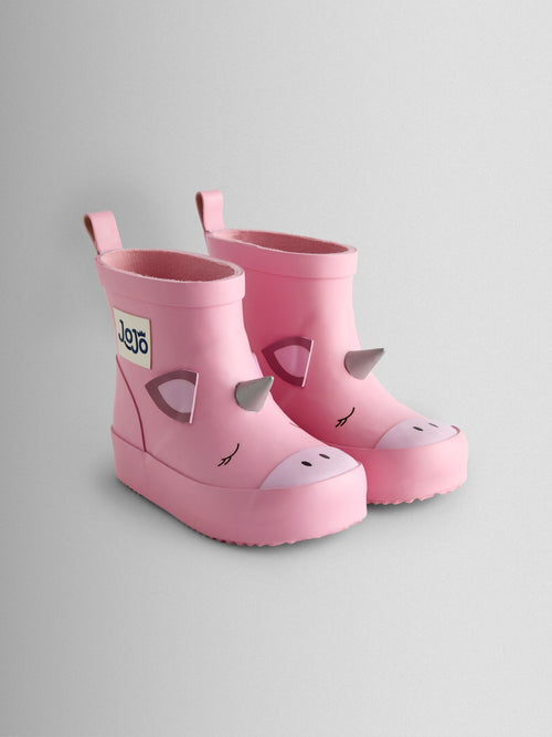 JoJo Maman Bébé Pink Print Short Wellies image 1