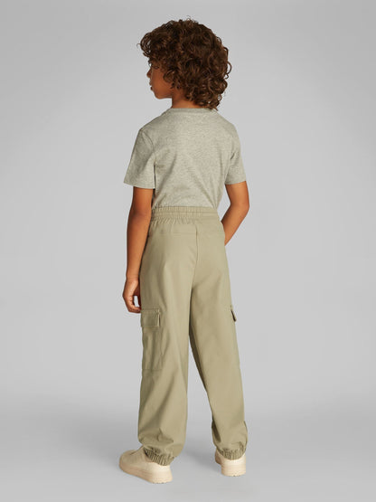 Calvin Klein Cream Parachute Dry Knit Cargo Joggers image 2