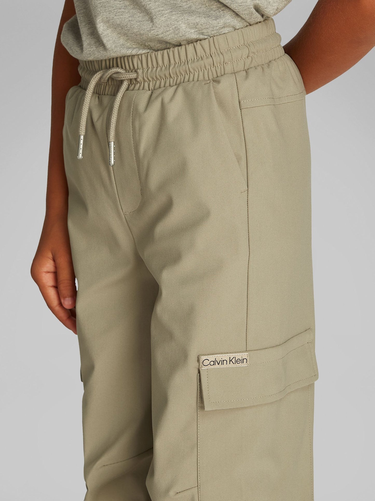 Calvin Klein Cream Parachute Dry Knit Cargo Joggers image 3