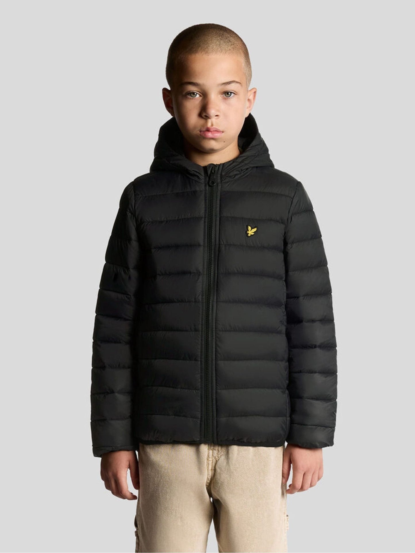 Dsiney Kidz - Lyle & Scott Black Lightweight Padded Boys Jacket image 1