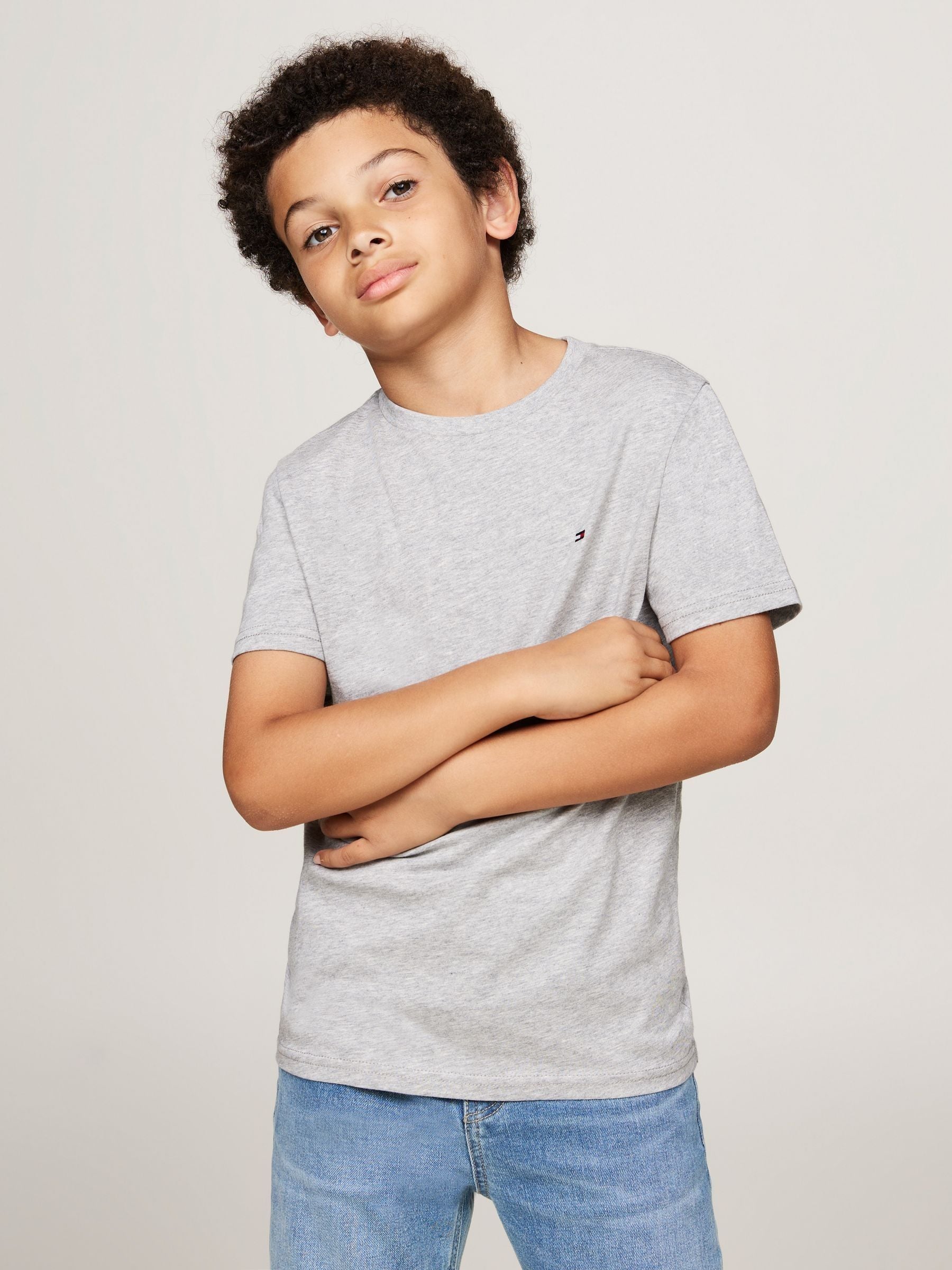 Tommy Hilfiger White Short Sleeve Cotton T-Shirts 2 Pack image 3