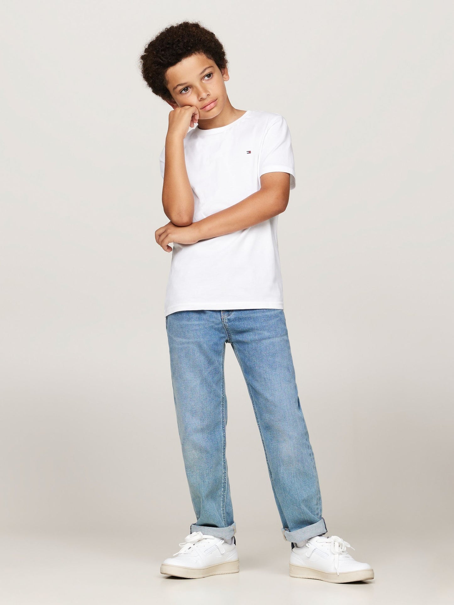 Tommy Hilfiger White Short Sleeve Cotton T-Shirts 2 Pack image 4