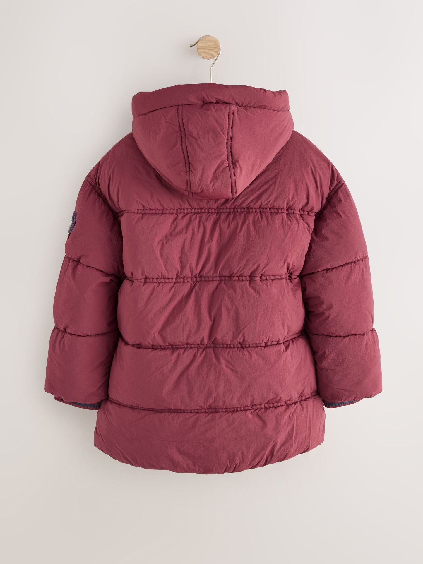 Burgundy Red Borg Lined Padded Shower Resistant Coat (3mths-7yrs)