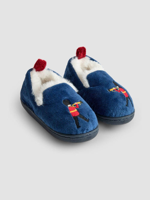 JoJo Maman Bébé Blue London Soldiers Bear Slipper Shoe image 1