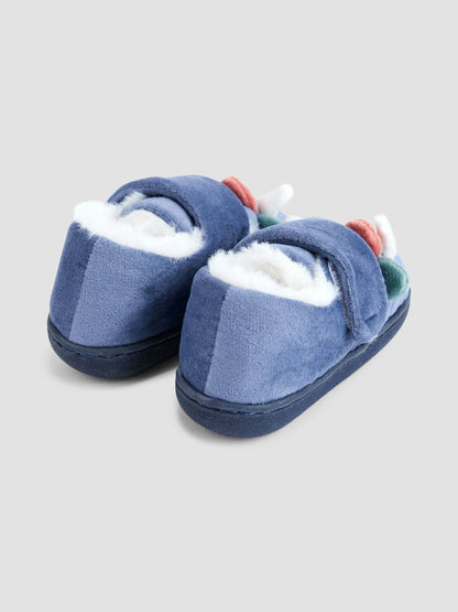 JoJo Maman Bébé Blue Dino Bear Slipper Shoe image 2