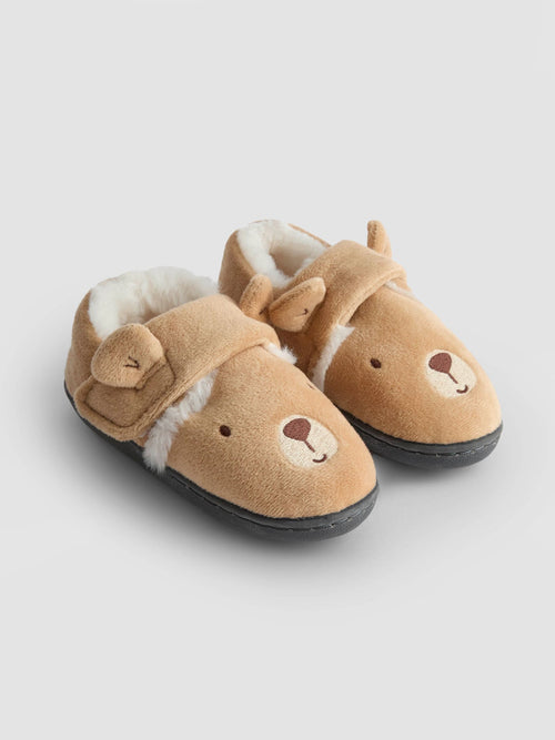 JoJo Maman Bébé Brown Bear Bear Slipper Shoe image 1