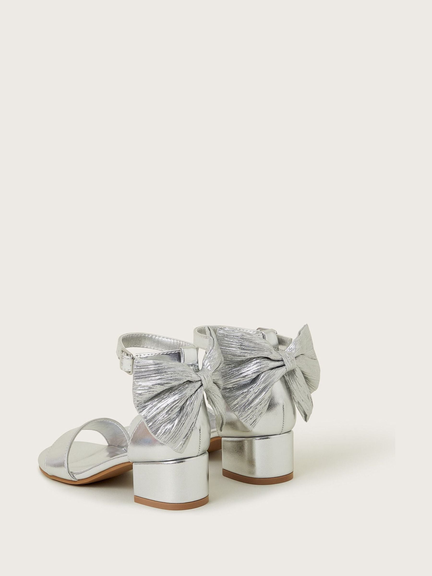 Monsoon Silver Two Part Bow Heels image 2