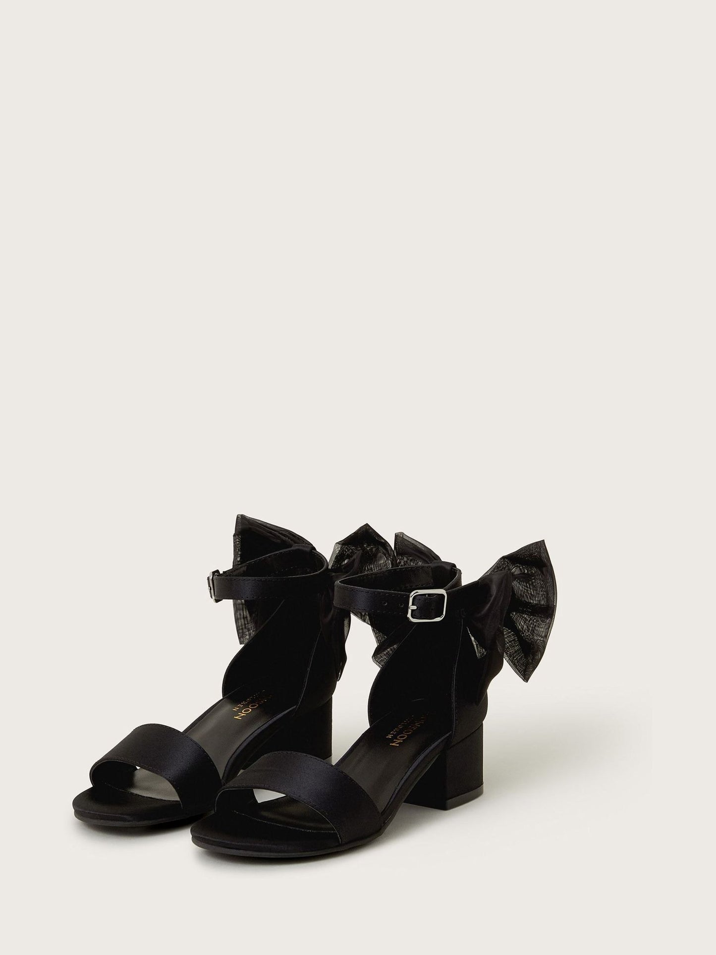 Monsoon Black Two Part Bow Heels image 2