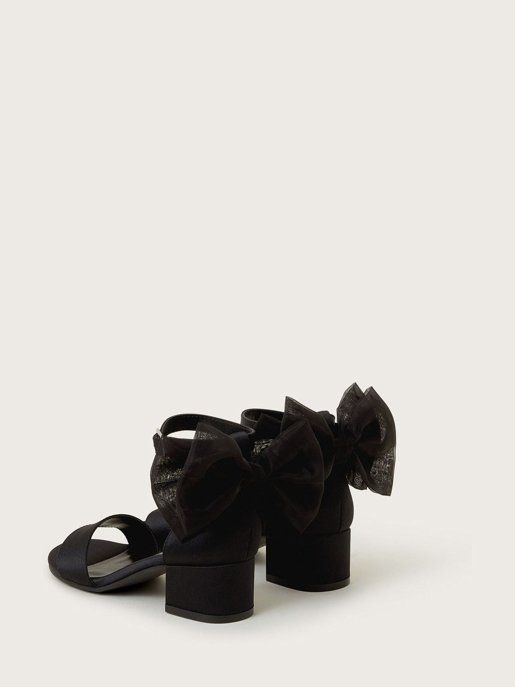 Monsoon Black Two Part Bow Heels image 3