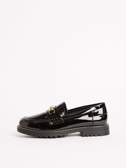Lipsy Black Patent Snaffle Detail School Loafer Shoes image 5