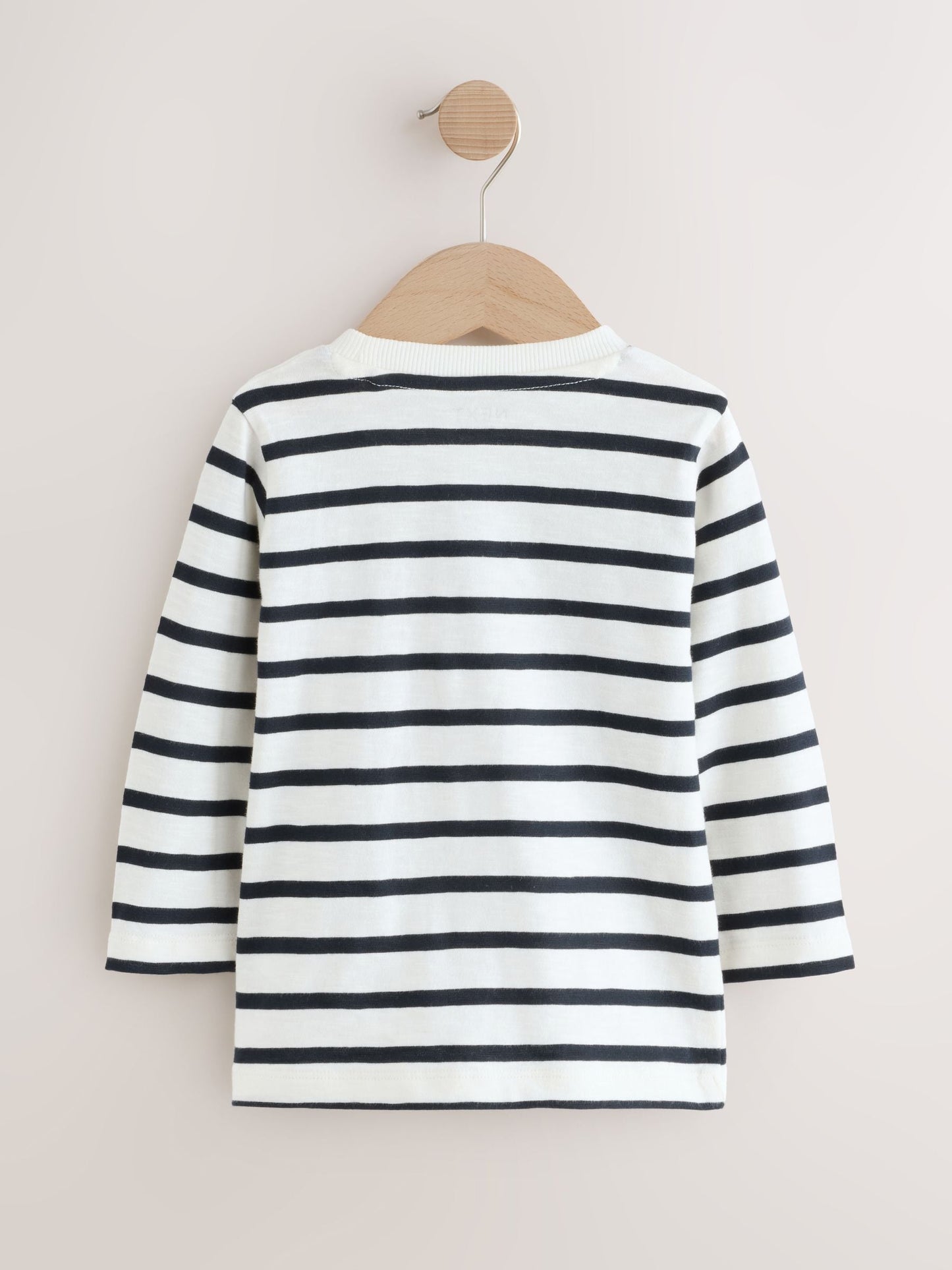 White/Blue Santa Appliqué Christmas Long Sleeve T-Shirt (3mths-7yrs)